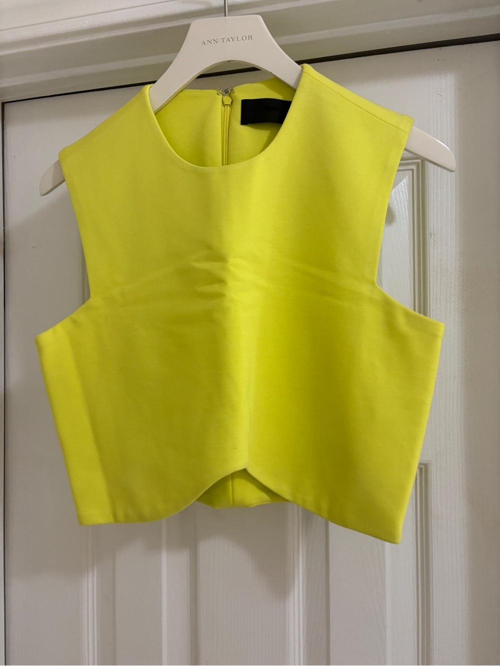 Blaque Label Neon Yellow Sleeveless Crop Top